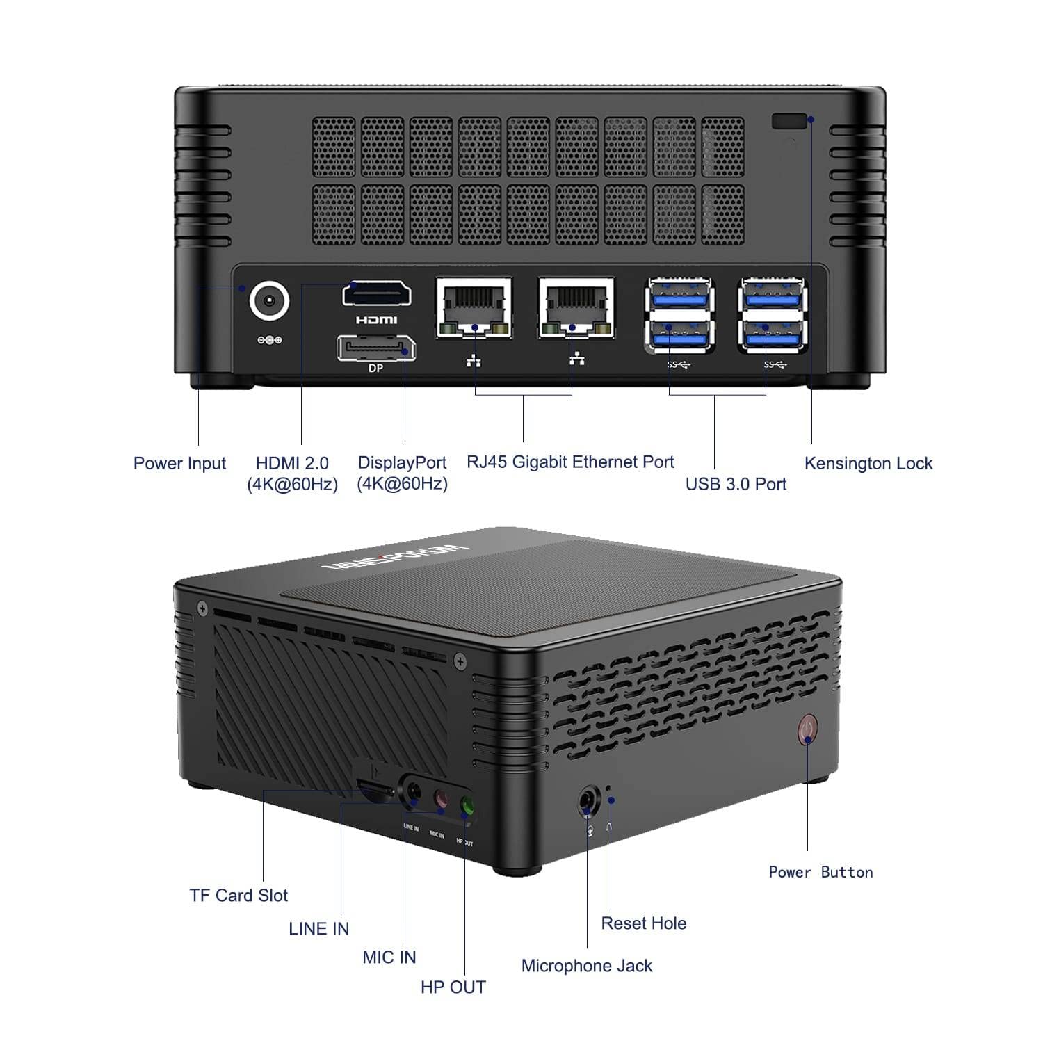 MinisForum EliteMini X500 AMD Zen 3 Mini PC Ryzen 7 5700G Graphics